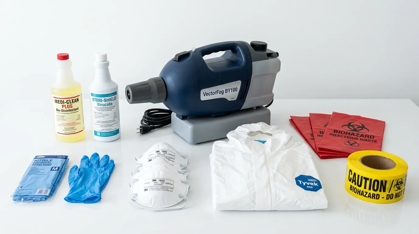 Professional biohazard remediation crew working in New Ipswich